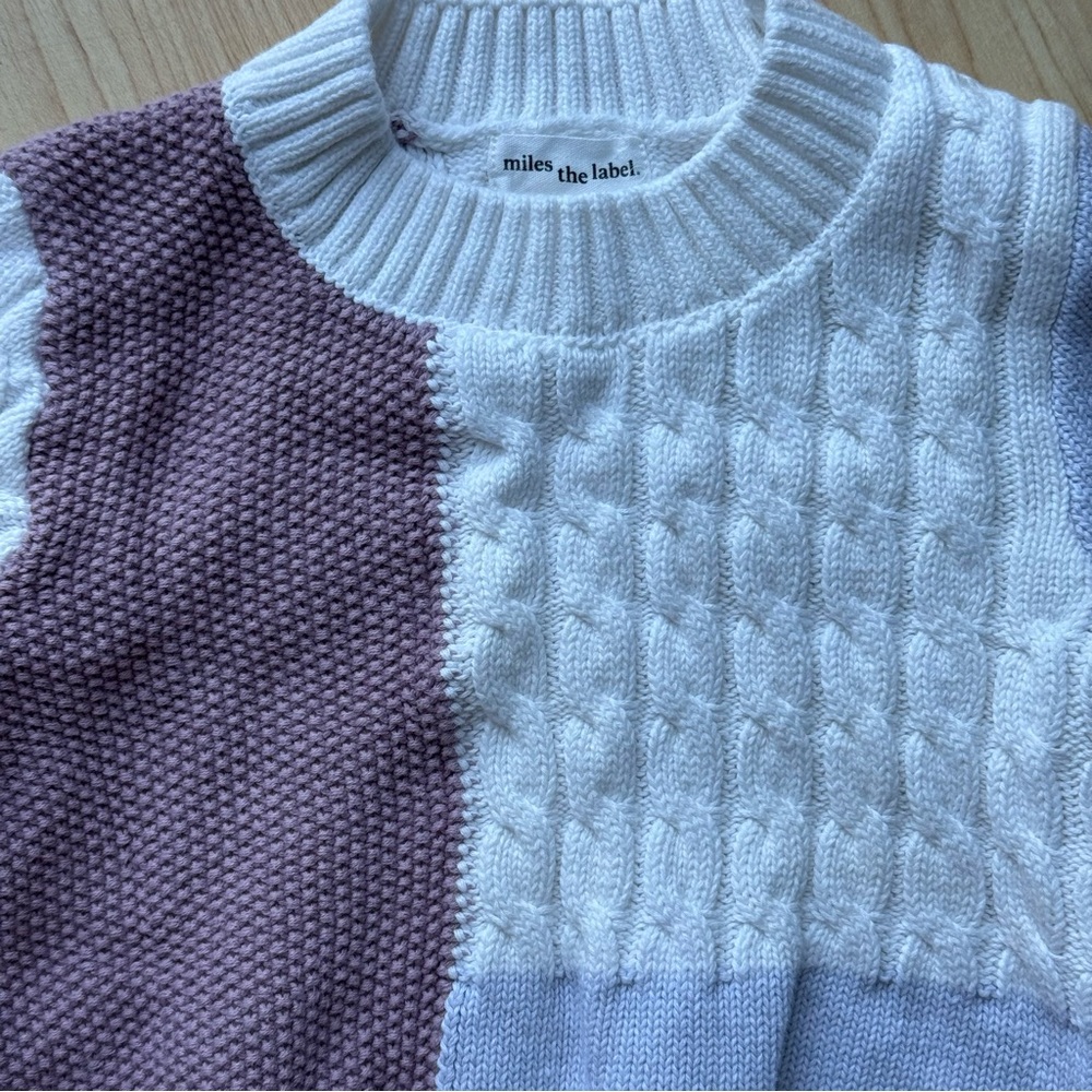 Fun Colorblock Crew Neck Sweater - Picture 2 of 4